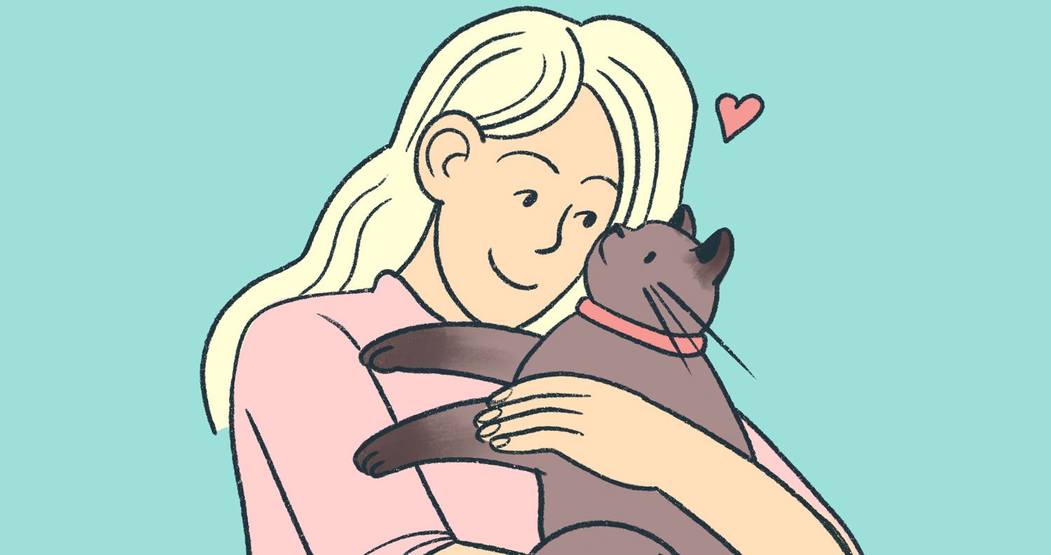 cat-owner-and-cat-in-love cat and owner love each other