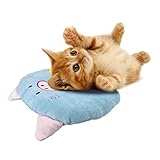 Andiker Cute Pillow for Cats Head to Lay on, Ultra Soft Pet Pillows for Cat Pet Toy, Fluffy Cat Pillows for Indoor Cats and Puppies, Little Pet Calming Toy to Improve Sleep Quality (blue)