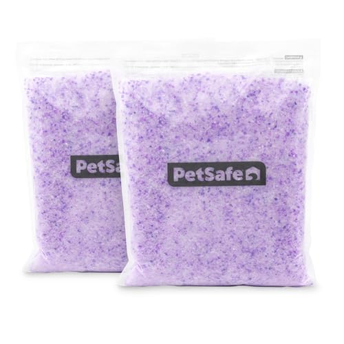 PetSafe ScoopFree Premium Lavender Crystal Litter, 2-Pack – Lightly Scented Litter – Superior Odor Control – Low Tracking for Less Mess – Lasts Up to 1 Month, 8.6 lbs Total (2 Pack of 4.3 lb Bags)