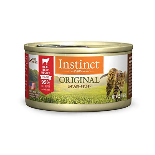 Instinct Original Grain Free Real Beef Recipe Natural Wet Canned Cat Food by Nature's Variety, 3 oz. Cans (Case of 24)