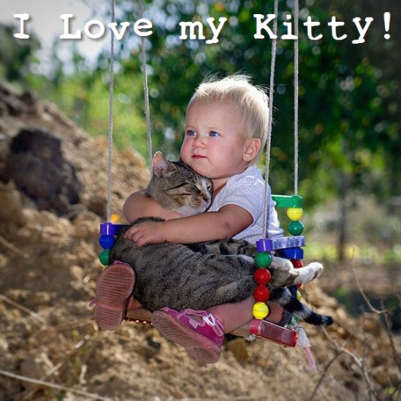 baby loves kitty