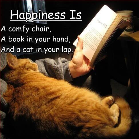 happines with a cat